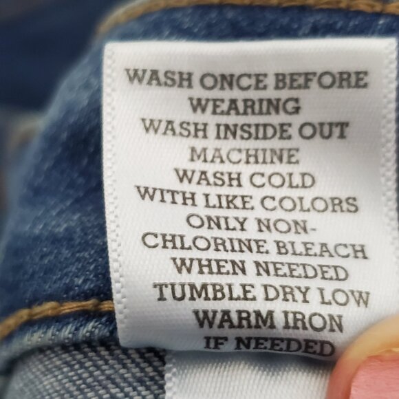 Altar'd State Medium Wash Snap Front A-Line Mini Jean Skirt Size XS - Picture 9 of 10